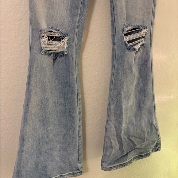 👖Flying Monkey Hugh Rise flare Jeans with Distressing👖 - Picture 2 of 7